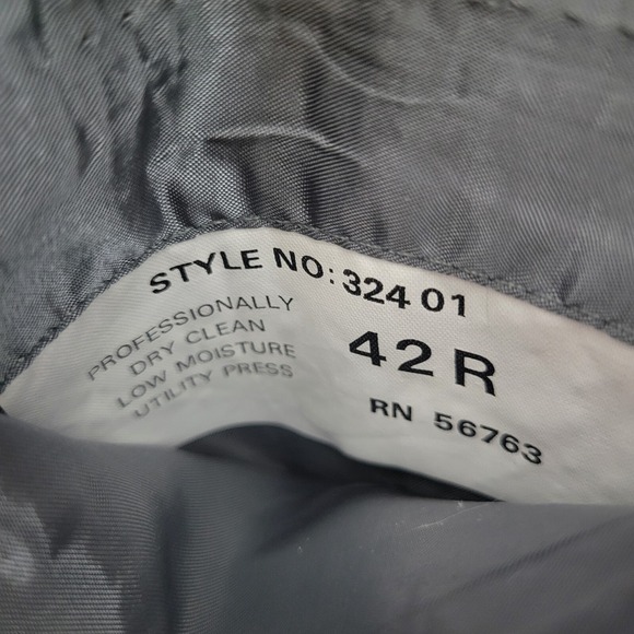 Oakton Ltd Blazer Jacket Men's 42R Gray Long Sleeve Notch Lapel Single Breasted - Picture 6 of 11